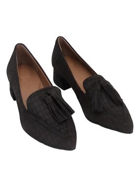 Gentle Souls Glova Tassle Pointy Toe Pump Chocolate Suede Size 8.5M